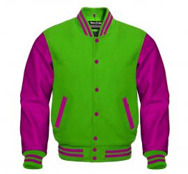Varsity Jacket K.Green Hot pink